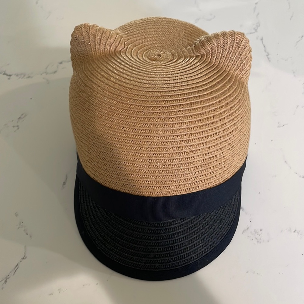 BCBG MaxAzria Cat Ears Straw Hat